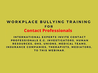 Workplace Bullying Webinar: Training for Contact Professionals